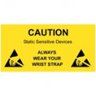 DESCO Europe - Výstražný štítok ESD, pevný, 600x300mm, 229190