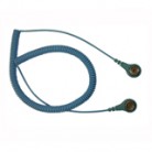 Charleswater - Špirálový uzemňovací kábel, 10mm / 10mm, 2,4m, modrý, 60363