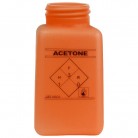 DESCO Europe - ESD dávkovacia fľaštička durAstatic®, bez viečka, oranžová, nápis "Acetone", 120ml, 35492