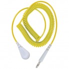 Charleswater - Špirálový uzemňovací kábel Jewel®, 10mm / banánik, 1,8m, žltý, 60265