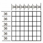 Vnútorné priehradky do zásuviek MOD20, 42 priehradok 34x36mm