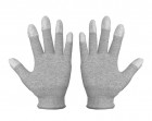 OEM PR - ESD pracovné rukavice StaticTec, z nylonu s uhlíkom a PU končekmi prstov, šedé, veľkosť XL