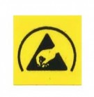 Lepiace štítky - ESD symbol s polkruhom, 12x12mm, 56ks/list