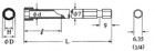 Bit nástrčný V-17B (3.5x25l)-H5-(8) -70
