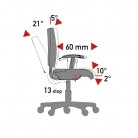 Mechanizmus TS (tension soft) - synchronizovaný sklon sedadla/operadla, posuvné sedadlo