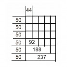 Vnútorné priehradky do zásuviek MOD40, 22 priehradok 237x50mm