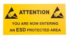 OEM PR - Výstražný štítok StaticTec, "YOU ARE ENTERING AN ESD AREA", 150x300mm